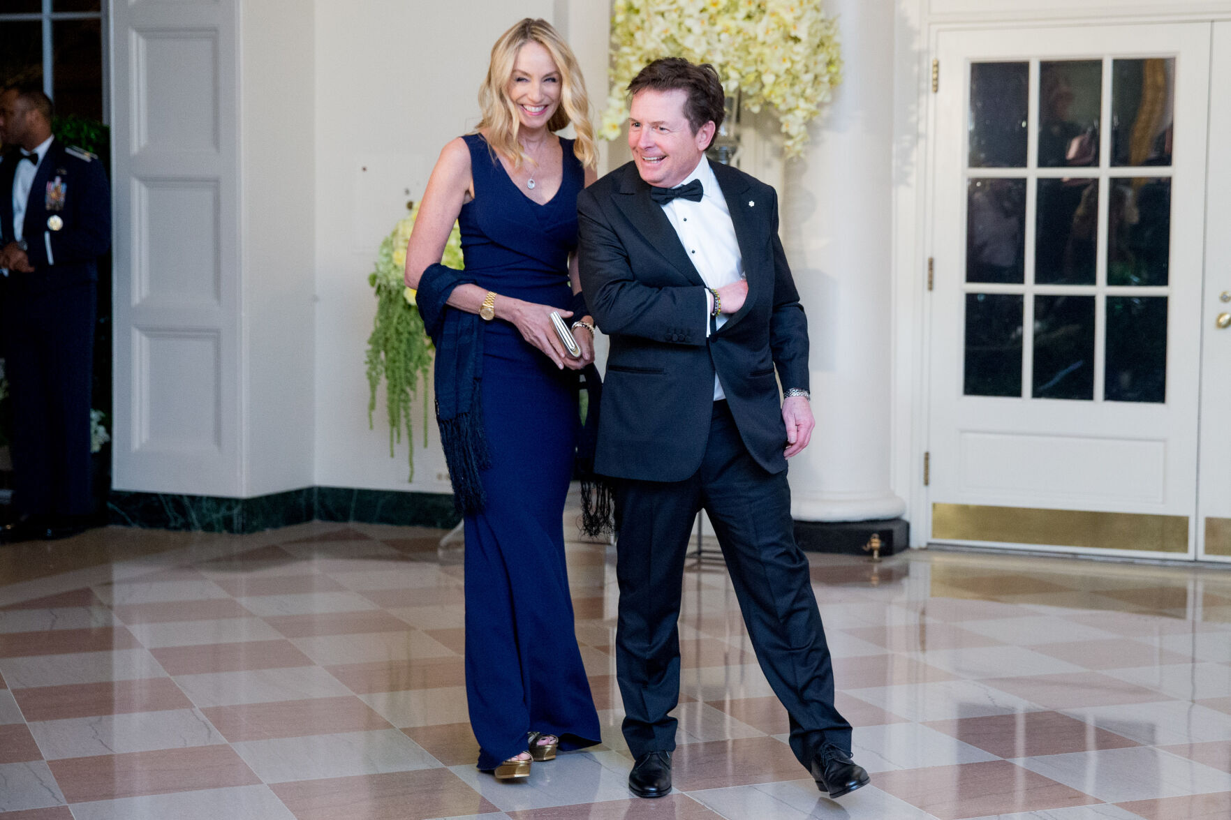 2016: Michael J Fox, Tracy Pollan at White House
